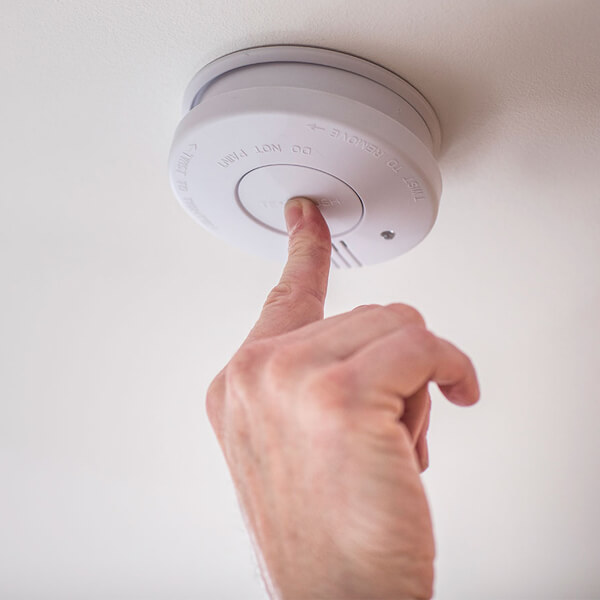 Optical Smoke Detector with Hush > Battery Smoke Alarms